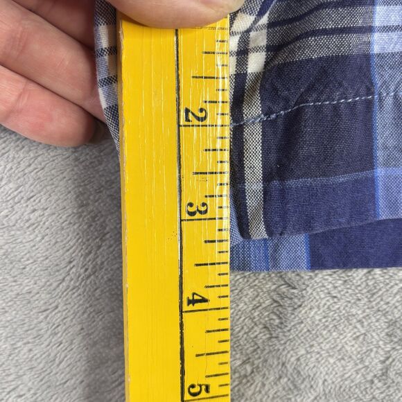 Polo Ralph Lauren Shorts Womens 10 Blue Plaid Linen Blend Preppy Classic Summer - Picture 11 of 12